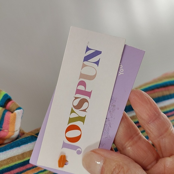 Joyspun Pullover Smocked Blouse Size XL Cotton Top Striped Flowy NWT - Picture 5 of 7